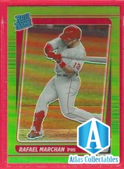 2021 Donruss Optic Rafael Marchan Green Prizm #82 Philadelphia Phillies